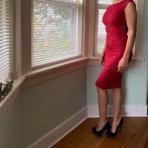 Sexy red cocktail dress